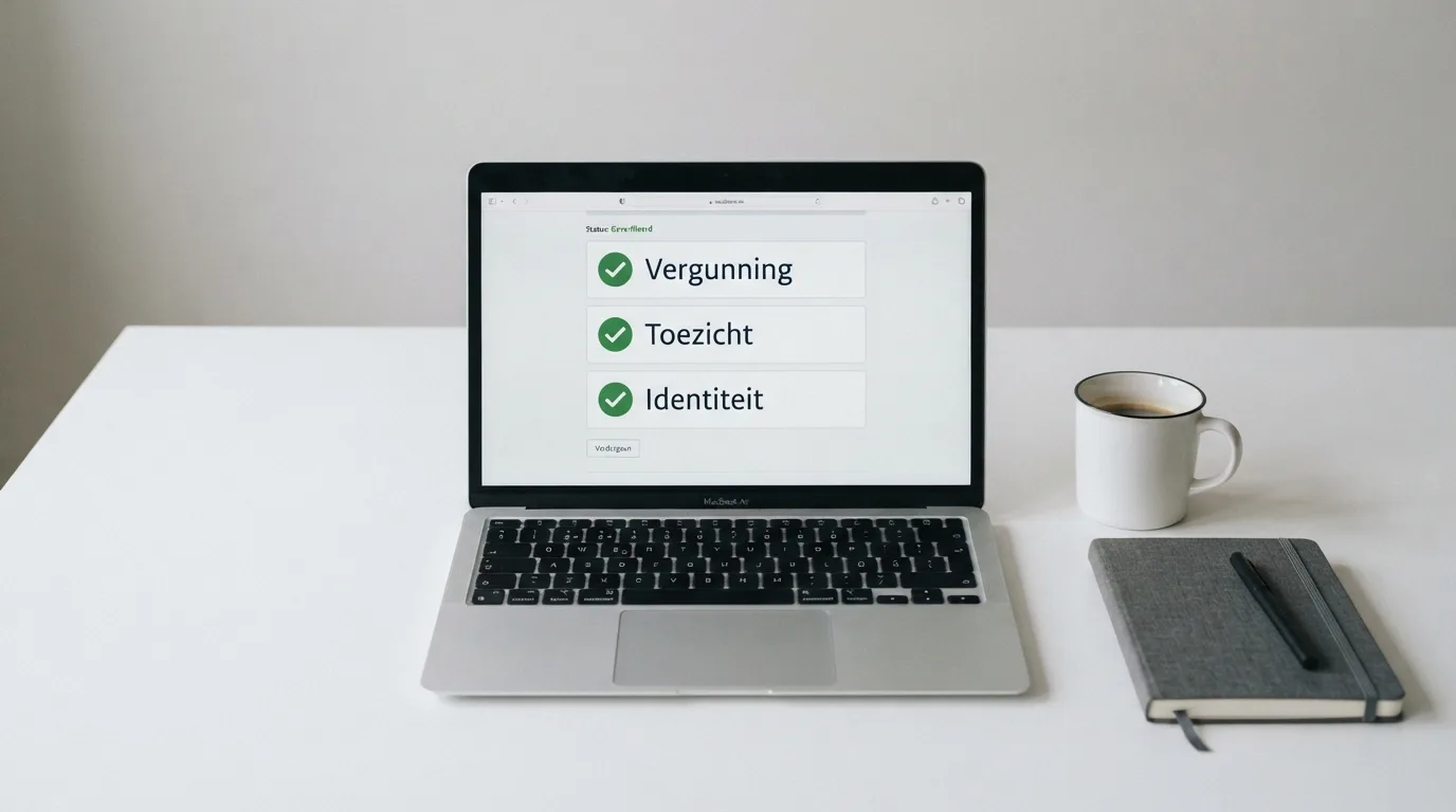 Een Ksa-vergunning en het Cruks-register als controlepunten op een scherm