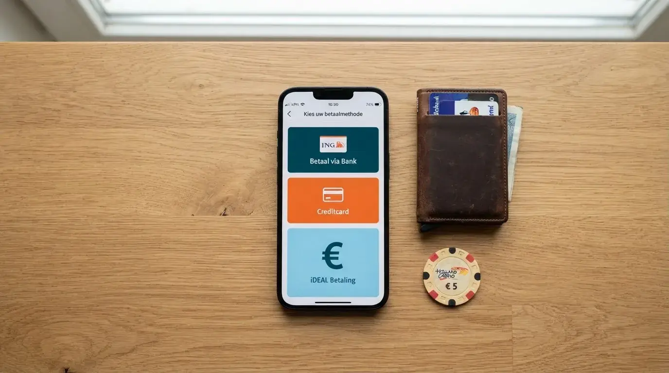 Een betaalscherm met iDEAL, creditcard en crypto als opties